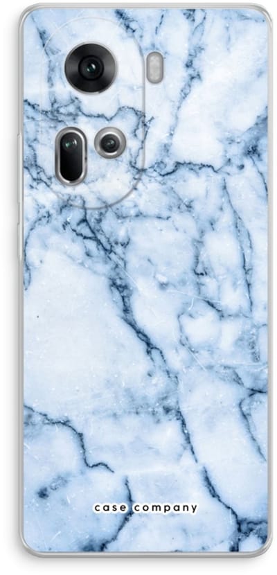 Case Company® - Hoesje geschikt voor Oppo Reno 11 hoesje - Blauw marmer - Soft Cover Telefoonhoesje - Bescherming aan alle Kanten en Schermrand