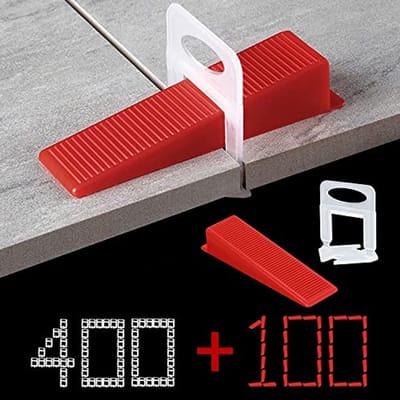 Tegelnivelleringssysteem met 1,5 mm Voegbreedte en 400 Treklipjes - Herbruikbare Wiggen Set voor Tegeldikte 3-12 mm