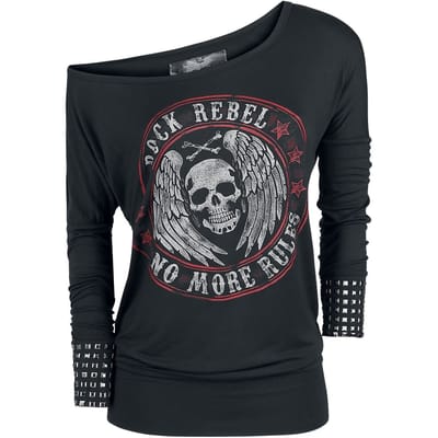 Rock Rebel by EMP - Rock Shirt met lange mouwen - Fast And Loose - S tot 3XL - voor Vrouwen - zwart