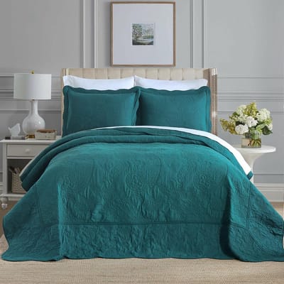 Goodivery ® Elegante Katoenen Sprei met Paisley Bloemenpatroon voor Comfort in Alle Seizoenen