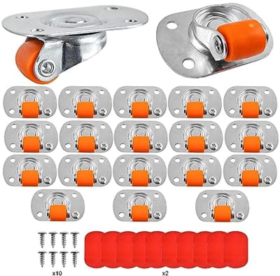 Kleine Zelfklevende Meubelwielen - 20 Stuks Met Draaibare Functie