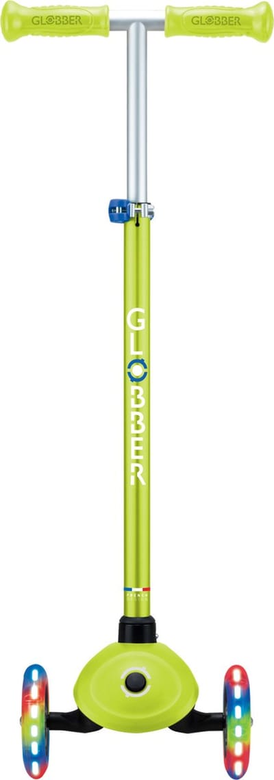 3-Wiel Step - Globber Primo Plus Lights Lime Green - groen - lichtgevende wielen - in hoogte verstelbaar - vanaf 3 tot 9 jaar
