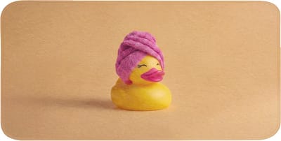 WC mat 120x60 cm - Antislip - Badeend - Handdoek - Kleurrijk - Toiletmat - Vloermat - Douchemat - Toilet tapijt - Toiletmatten