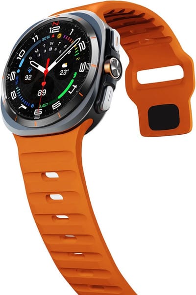 Siliconen bandje - geschikt voor Samsung Galaxy Watch Ultra (47mm) / Ultra 2025 (47mm) - oranje