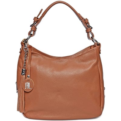 Anna Luchini Brown Rundleer Tas