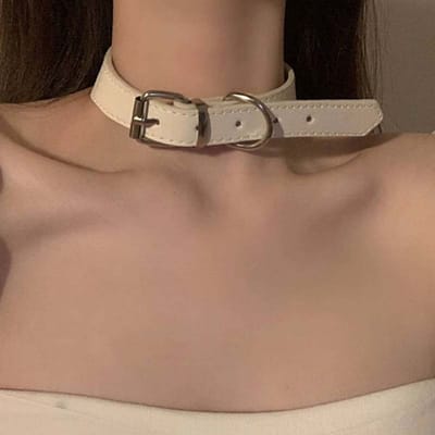 Trendy Punk Hond Klauw Bot Choker Kettingen Voor Vrouwen Meisjes Zoet Cool Zwart Pu Leer Charms Kettingen Y2K Feest Sieraden Cadeaus brown