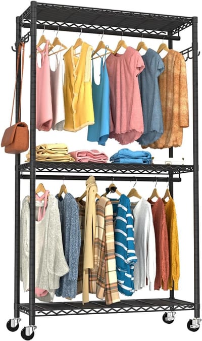 DailySupplies® Kledingrek op Wieltjes - Dressboy - Kledingstang