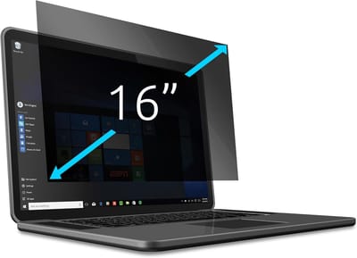 Famanu – Privacyschermfilter voor 16'' 16:10 Laptops - Tweezijdig Verwijderbaar - Omkeerbare Bescherming met Anti-reflectie en Blauwlichtfilter om Vermoeide Ogen te Voorkomen - Transparant - 628969