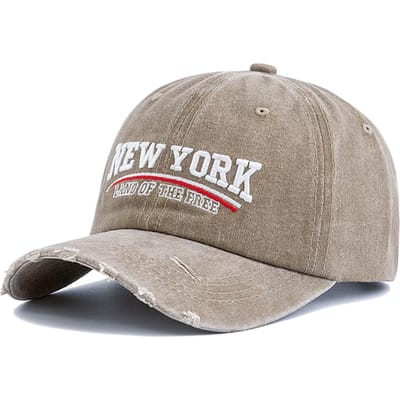 Nieuwe Unisex Vintage Gewassen Katoenen Pet New York Geborduurde Baseballpet Voor Mannen & Vrouwen Retro Streetwear Outdoor Papa Petten 56cm-60cm gray