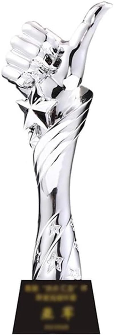 Duim Omhoog Trofee - Awards Cup - Erkenning Medewerkers - Gratis Gravure Mogelijk - 28 x 8 cm
