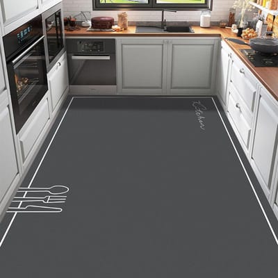 Keukenvloermat Antislip en oliebestendig Tapijt Absorberend Schrobbaar Tapijt Wasbaar en vuilafstotend Huishoudelijke vloermatten 40 x 60cm