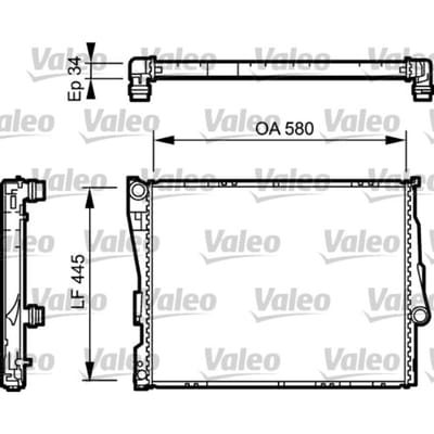 Radiator, motorkoeling VALEO 734276