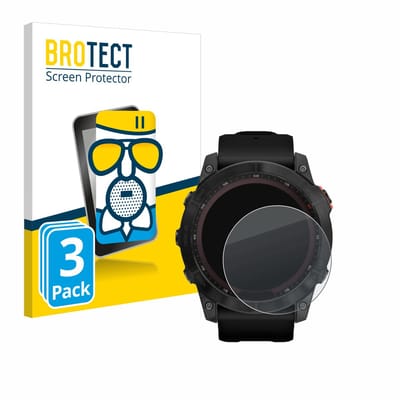 BROTECT - Screenprotector voor Garmin Fenix 7X (51 mm) - Folie Beschermfolie Beschermglas matte 3 Stuks