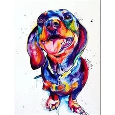 5D bricolage diamant broderie chien diamant peinture Animal strass photo diamant mosaïque 20X30CM red