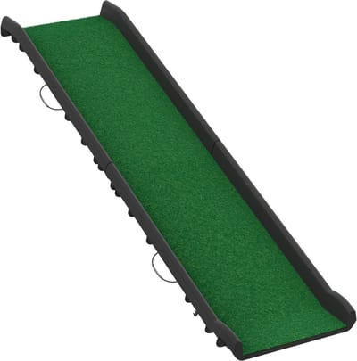 156x40x9cm Hondenhellingen van kunststof Opvouwbaar Huisdieren Veiligheidshellingen Antislip Hondentrappen Instap hulp Draagvermogen Max. 90KG Honden Trappen voor auto Zwembad Caravan (Groen) NAIZY