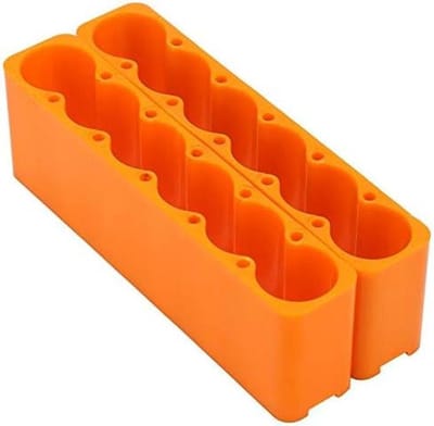 Batterij Klem - Bevestigingshouder - Puntlassen Batterij - Verstelbaar Plastic - 10x4x4cm - Oranje