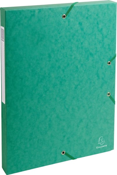 Exacompta 8x Klasseerdoos glanskarton Rug 25mm - A4 - Groen - 50303E