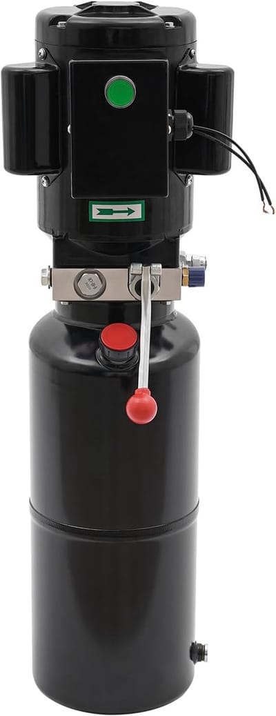 Hydraulisch Aggregaat - Elektrische Pomp - Hefbrug Aansturen - Krachtige 2.2kW Motor - 10L Tank Capaciteit - Zwart