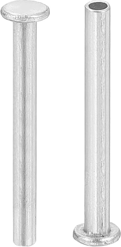 Halfronde aluminium klinknagels 2 mm x 18 mm - 50 stuks - zilver