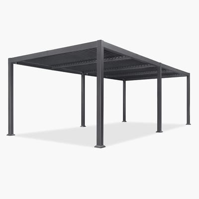 PURPLE LEAF Terrasoverkapping Met Lamellendak – 0-85 ° Verstelbaar – Wind en Weerbestendig – Stevig Aluminiumframe