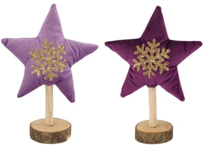 Ster polyester op standaard 17x6x23cm