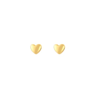 Hart oorknopjes goud