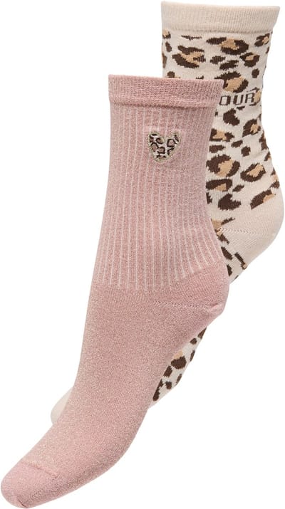 ONLY - ONLOLIVIA LEO 2-PACK SOCK ACC Dames Sokken