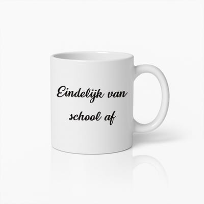 Eindelijk Van School Af Mok – Vier Je Diploma Met Een Leuke Koffiebeker