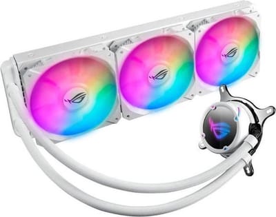 Asus - Rog Strix LC 360 RGB White Edition all-in-one liquid CPU cooler with Aura Sync