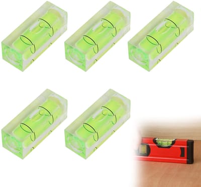 Dailygoody - Mini Spirit Level - Compact en Lichtgewicht - Groene Kleur - Precisie Waterpas - Ideaal voor Doe-Het-Zelf Klussen - 5 Stuks