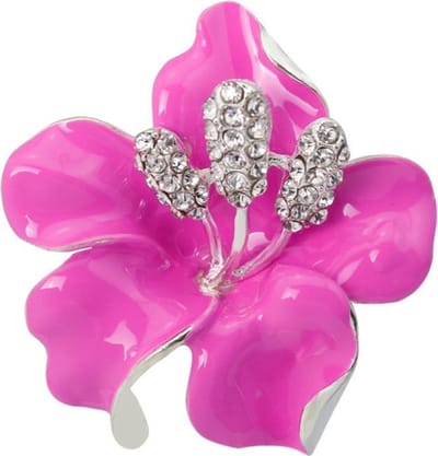 Fako Bijoux® - Broche - Orchidee - 47x50mm - Roze