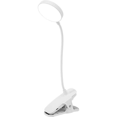 Lampe de Table USB Rechargeable lampe de bureau avec pince lit lecture livre veilleuse LED 3 Modes gradation lumière de Protection des yeux blanc