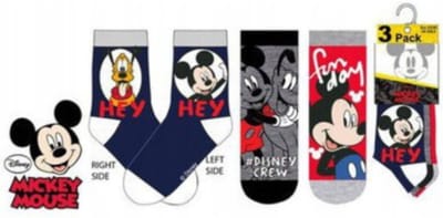 Disney Mickey Sokken - Maat 27-30 - Kindersokken - Sokjes - 3 paar - Voor kinderen - Mickey uitvoering