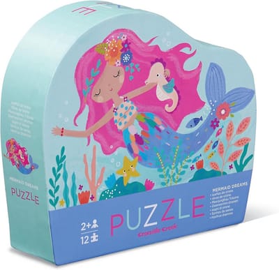 Mini Vloerpuzzel - Kinderpuzzel Legpuzzel - Ontwikkeling Stimuleren - Grote Puzzelstukken - 12 Stukken - Zeemeermin Dromen