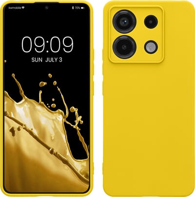 kwmobile telefoonhoesje geschikt voor Xiaomi Redmi Note 13 Pro 5G / Poco X6 5G - Hoesje voor smartphone - Precisie camera uitsnede - In stralend geel