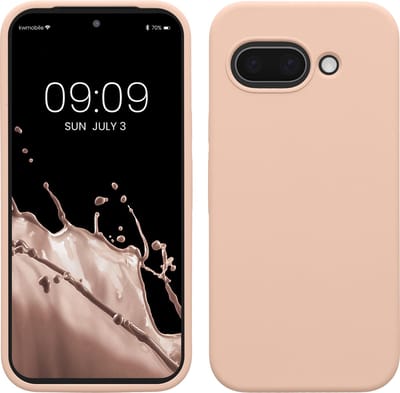 kwmobile telefoonhoesje geschikt voor Google Pixel 9a - Hoesje met siliconen coating - Smartphone case in kokosmelk