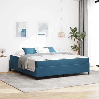 vidaXL - Bedframe - Donkerblauw - 180 - x - 200 - cm - Stof