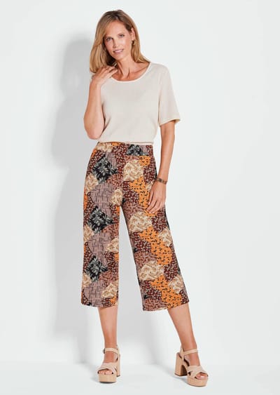 Gedessineerde culotte VERA - bruin / gedess. - Gr. 42 van Goldner Fashion