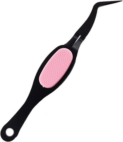 Precisie Pincet - Wimper Nagel Tool - Fijne Decoratie - Omgekeerde Grip - One Size - Zwart