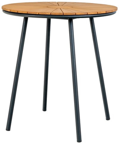 Cleveland Café Table - Outdoor eettafel - Teak houten tafel - rustieke charme - Ø70cm x 74cm - ideaal voor patio en balkon