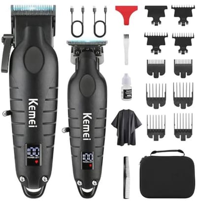 Professionele draadloze tondeuse en trimmerset voor mannen - Zero Gapped T-Blade haar/baardtrimmer