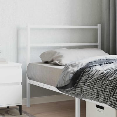 vidaXL - Vervangend - hoofdbord - 100 - cm - metaal - wit