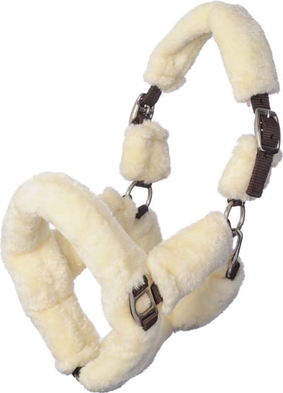 MHS Halster met bont Pony Bruin / Crème