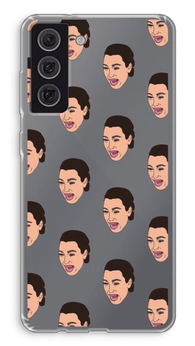 Case Company® - Hoesje geschikt voor Samsung Galaxy S21 FE hoesje - Ugly Cry Call - Soft Cover Telefoonhoesje - Bescherming aan alle Kanten en Schermrand
