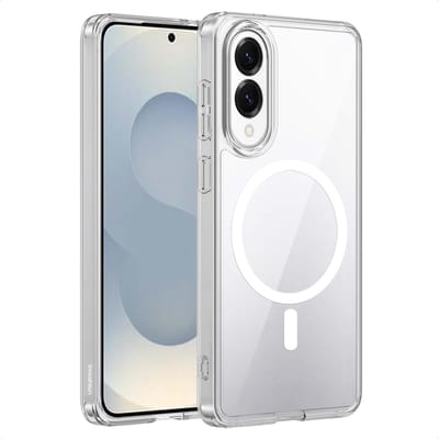 imoshion Hoesje - Geschikt voor Samsung Galaxy S25 Edge - Protective Backcover met Magnetische Ring - Transparant