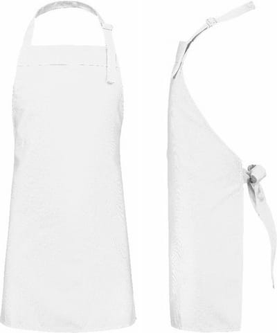 Benza Schort Kinderschort - Wit - 50 x 60 cm - 4 tot 9 jaar