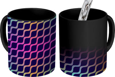 Magische Mok - Foto op Warmte Mokken - Koffiemok - Design - Abstract - Neon - Magic Mok - Beker - 350 ML - Theemok
