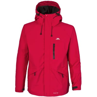 Trespass - Heren Corvo Waterbestendige Jas met Capuchon (Rood)