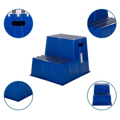 Opstapkrukje / Opstap TIO-E2 kunststof blauw hjh OFFICE