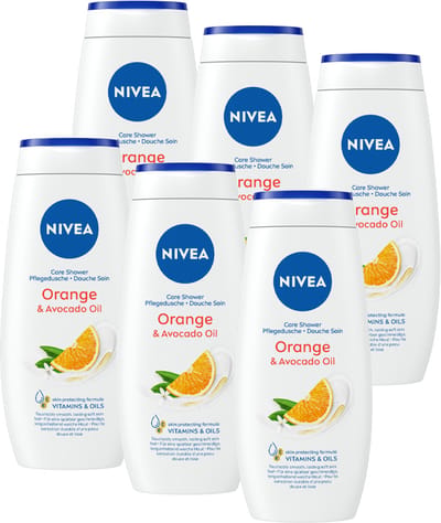 NIVEA Orange & Avocado Oil Douchegel - Vitamine C - Arganolie - Huidverzorging - Douchecrème - 6x 250 ml